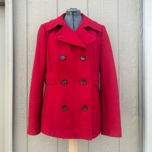 Women’s Red Winter Peacoat